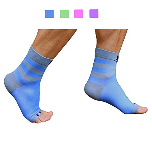 Heel Pain 4 Colors S,M,L,XL Compression Foot Sleeves for Foot Pain Relief Treatment for Everyday Use with Arch Support Kinship Comfort Brands Plantar Fasciitis Socks for Men /& Women